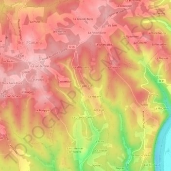 Le Lion d'Orの地形図、標高、地勢