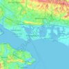 Portsmouthの地形図、標高、地勢
