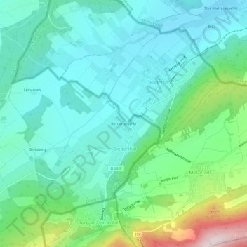 Bei der Muehleの地形図、標高、地勢