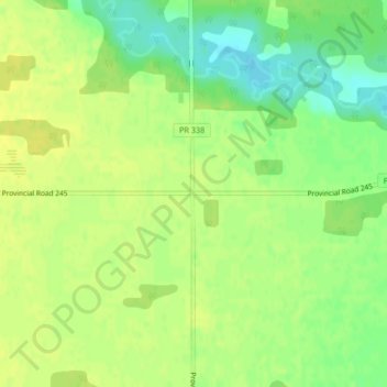 Stephenfieldの地形図、標高、地勢