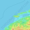 柏島の地形図、標高、地勢