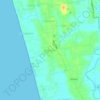 Benaulimの地形図、標高、地勢