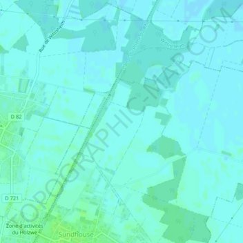 Unterfeldの地形図、標高、地勢