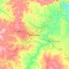 東カサイ州の地形図、標高、地勢