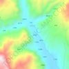 上长田の地形図、標高、地勢