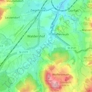 Rosenhammerの地形図、標高、地勢