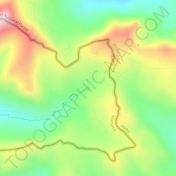 Brower's Springの地形図、標高、地勢