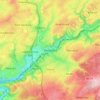 Verviersの地形図、標高、地勢