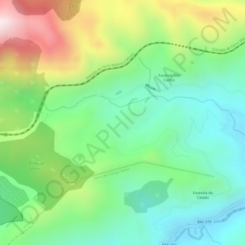 Ruinas do gongo socoの地形図、標高、地勢