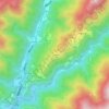 上中根の地形図、標高、地勢