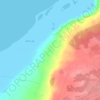 西の地形図、標高、地勢