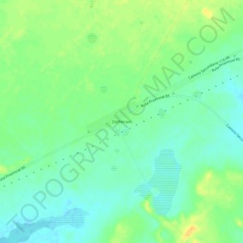 Defferrariの地形図、標高、地勢