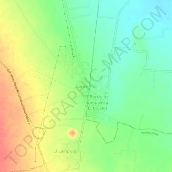 Santa Ritaの地形図、標高、地勢