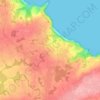 Kerlevenezの地形図、標高、地勢