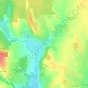 Le Creuzet d'En Basの地形図、標高、地勢