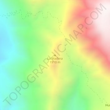 La Maderaの地形図、標高、地勢
