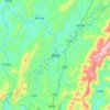 通道トン族自治県の地形図、標高、地勢