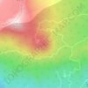 二子山の地形図、標高、地勢