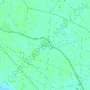 Akrabadの地形図、標高、地勢