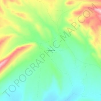 Collins Placeの地形図、標高、地勢