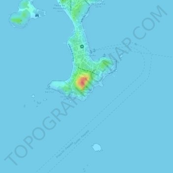 Morro do Vigárioの地形図、標高、地勢