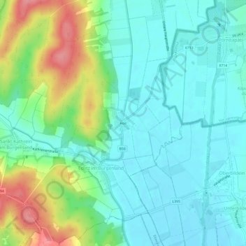 Höllの地形図、標高、地勢