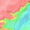 Les Huches Piesの地形図、標高、地勢