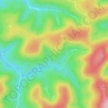 Charmilleの地形図、標高、地勢
