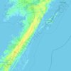 Assawoman Islandの地形図、標高、地勢