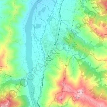 Ciano d'Enzaの地形図、標高、地勢