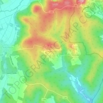 Kleincsaterの地形図、標高、地勢