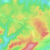La Tranchée de Docellesの地形図、標高、地勢