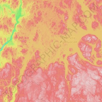 Les trois ïlesの地形図、標高、地勢