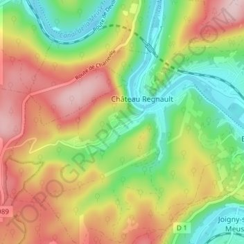 La Rubriqueの地形図、標高、地勢