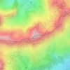 Zimbaの地形図、標高、地勢