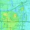 大阪城天守閣の地形図、標高、地勢