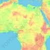 アフリカの地形図、標高、地勢