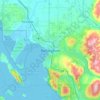 Bellinghamの地形図、標高、地勢