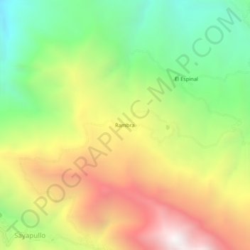 Rambraの地形図、標高、地勢