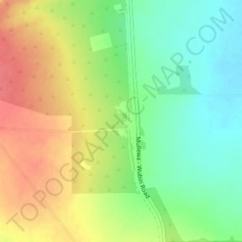 Caronの地形図、標高、地勢
