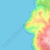 Cabo da Rocaの地形図、標高、地勢