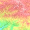 Auburnの地形図、標高、地勢