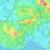 御所ノ内の地形図、標高、地勢