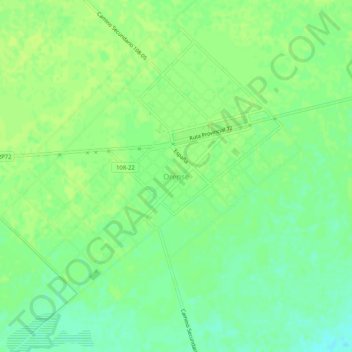 Orenseの地形図、標高、地勢