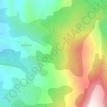 L'Abreuvageの地形図、標高、地勢