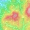 六所山の地形図、標高、地勢