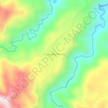 Chuquibambillaの地形図、標高、地勢