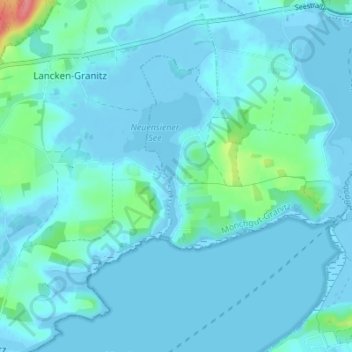 Seedorfの地形図、標高、地勢