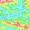 Wālingの地形図、標高、地勢