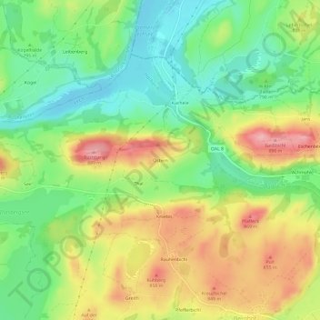 Osternの地形図、標高、地勢